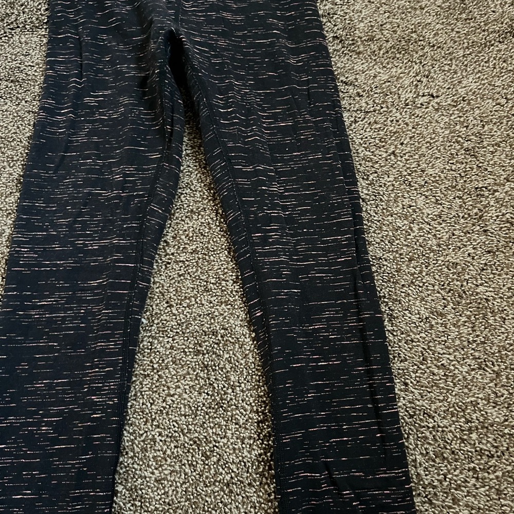 Lululemon black and pink leggings size 4
